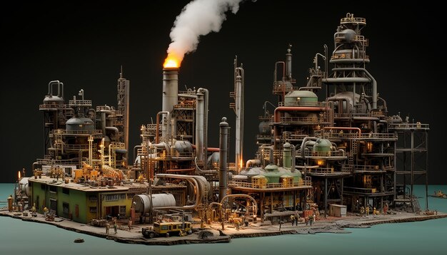 Фото Диорама нефтеперерабатывающего завода