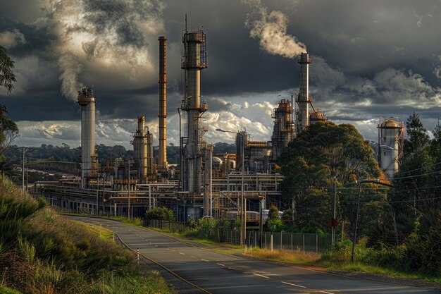 An oil refinery on the outskirts of Sydney Australia