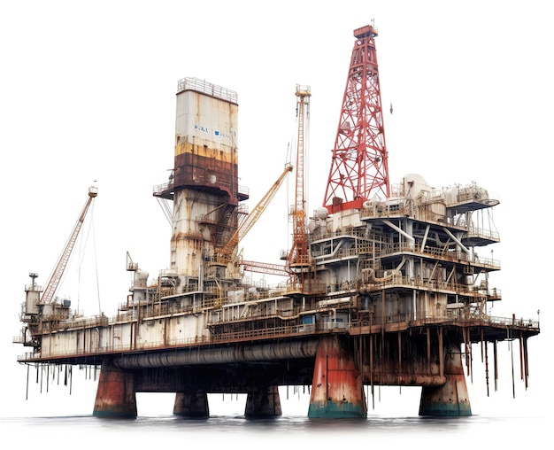 Oil rig isolated on background and oil industry design