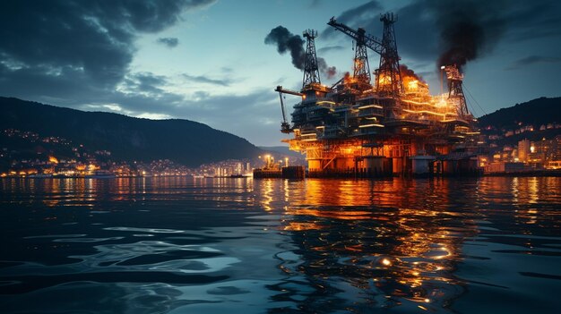 oil rig in the mountains