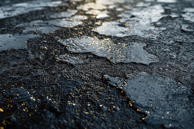 Oil slicks on wet asphalt Oil slicks on wet asphalt Oil slicks on wet asphalt