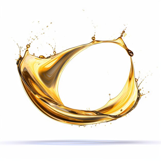 Photo oil splash isolated on white background