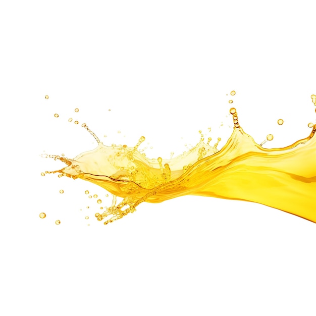 Oil splash on white background