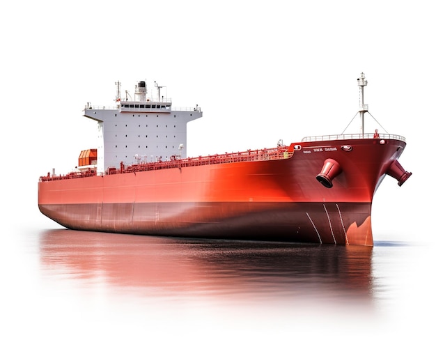 Photo oil tanker on white background