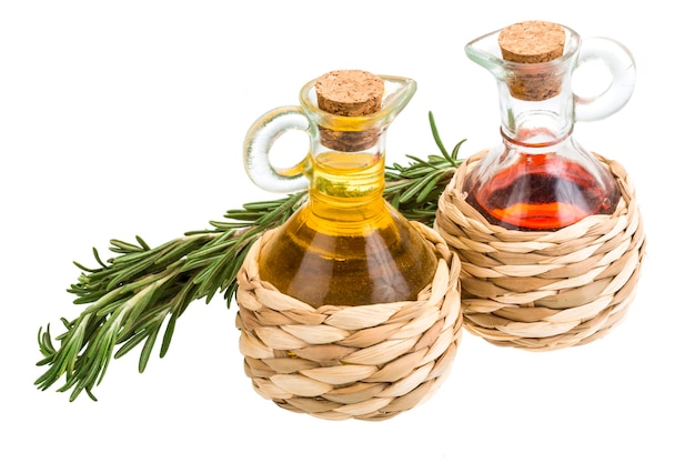 Oil vinegar and rosemary