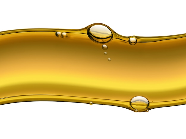 밝은 배경에 공기 방울이 있는 오일 파