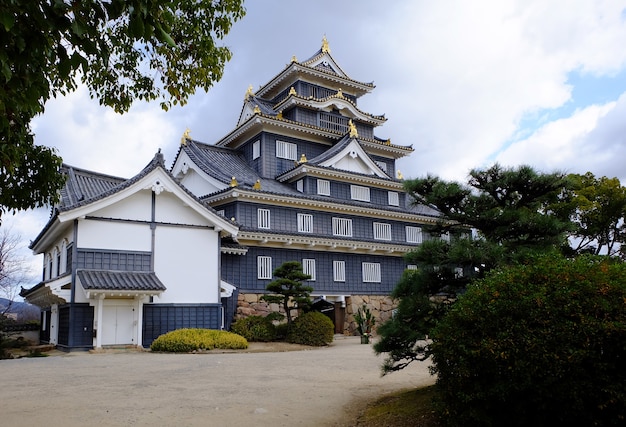 Okayama Castle of Okayamajo gelegen in Okayama in Japan