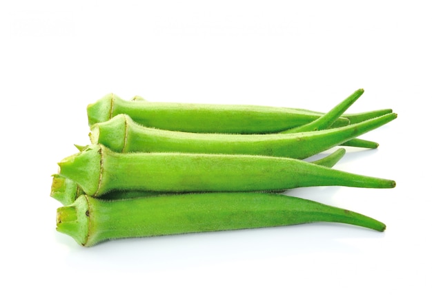 Okra on White wall