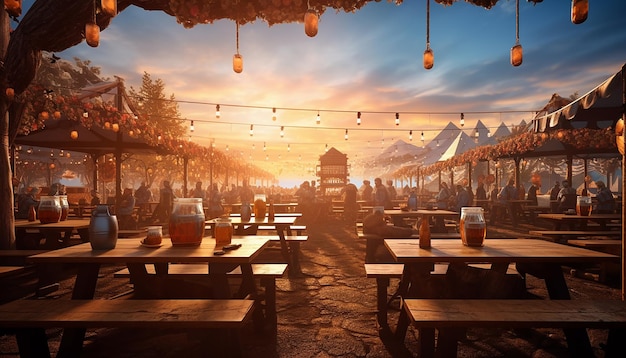 Oktoberfest background photography Creative beer concept