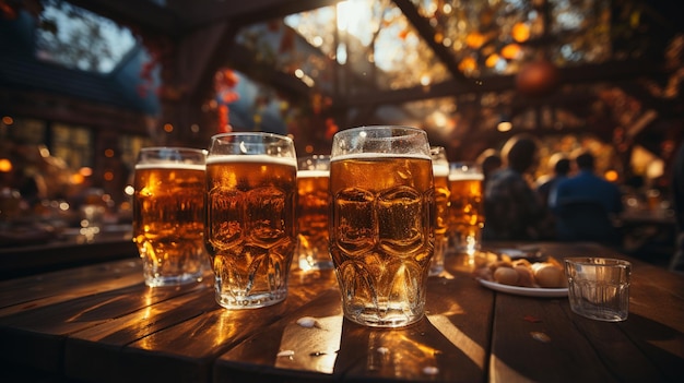 Oktoberfest Beer on table Drink