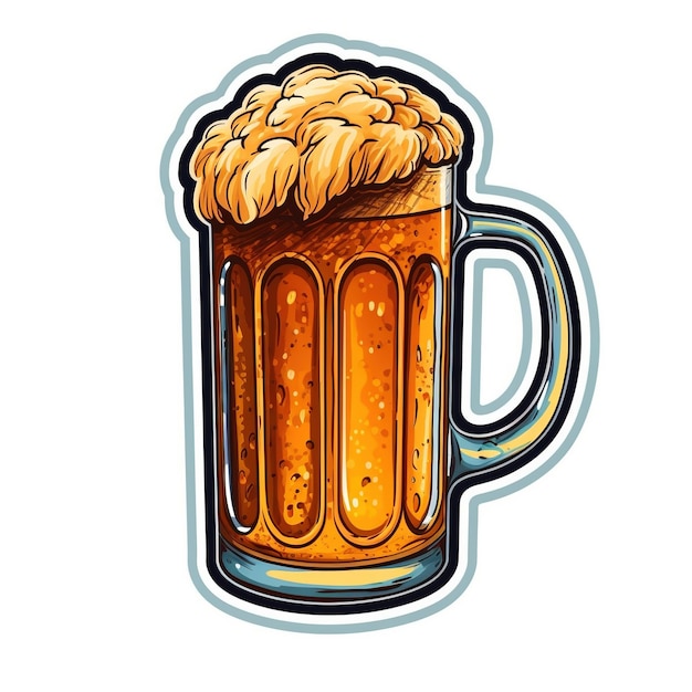 Oktoberfest beer with pretzel wheat and hops Ai generated