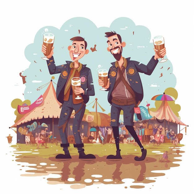 Oktoberfest flat illustration