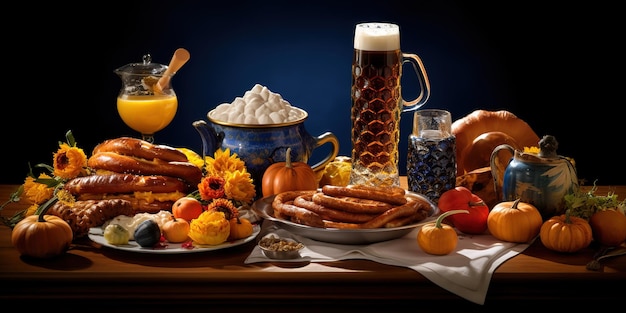 Impostazione della tavola dell'oktoberfest