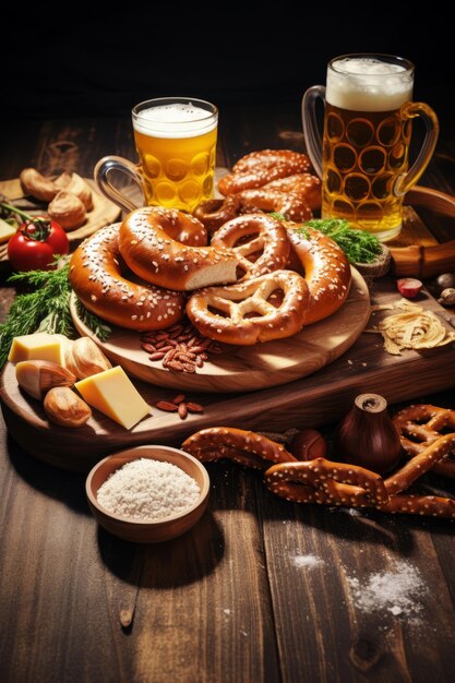 Фото Октоберфест вкусные баварские закуски к пиву