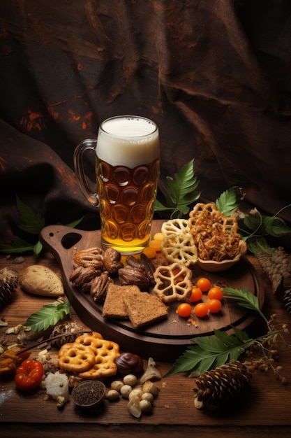 Oktoberfest tasty bavarian festival beer snacks