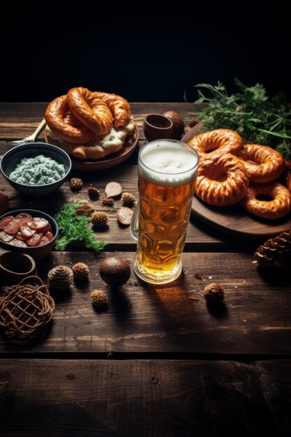 Фото Октоберфест вкусные баварские закуски к пиву