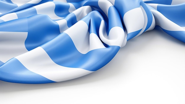 Октоберфест с баварской бело-синей тканью на белом изолированном фоне