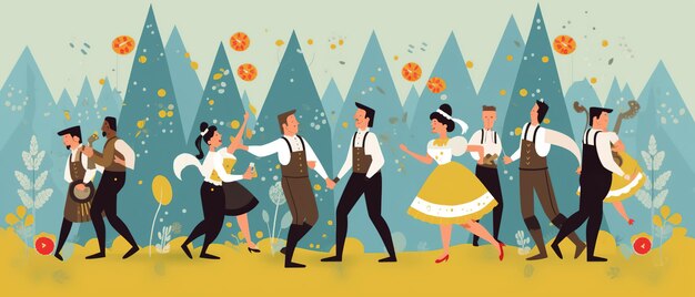 Oktoberfest 세계 최대 맥주 축제 또는 Volkfest 매년 독일에서 개최 Ai Generated