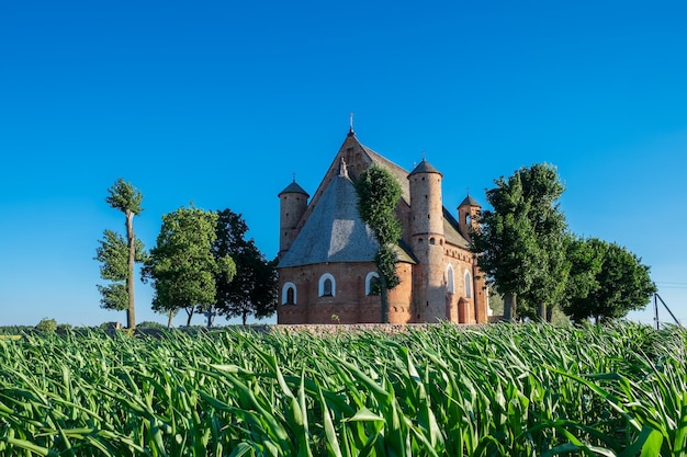 Old 15th century St Michael fortified church in Synkovichi village Grodno region Belarus