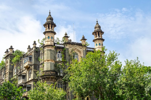 Old abandoned British colonial architecture living apartment house in Mumbai or Bombay India