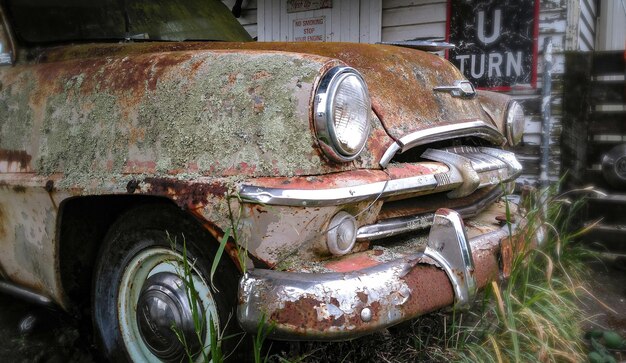 Photo old abandoned car