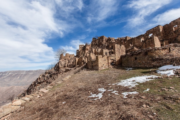 Old abandoned city of Gamsutl Republic of Dagestan, Russia. Caucasus