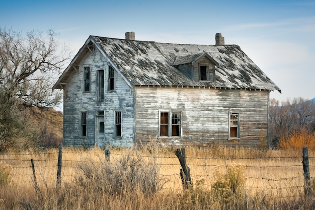 Vecchia casa abbandonata nel wyoming