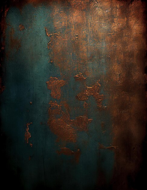 Old aged copper plate texture created with generative AI