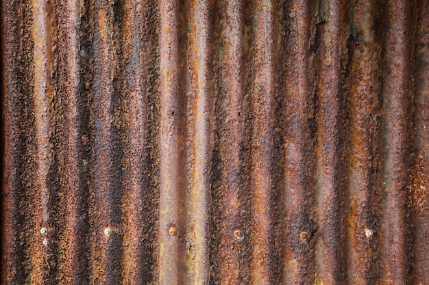 old aged vintage rusty corrugated zinc metal sheet