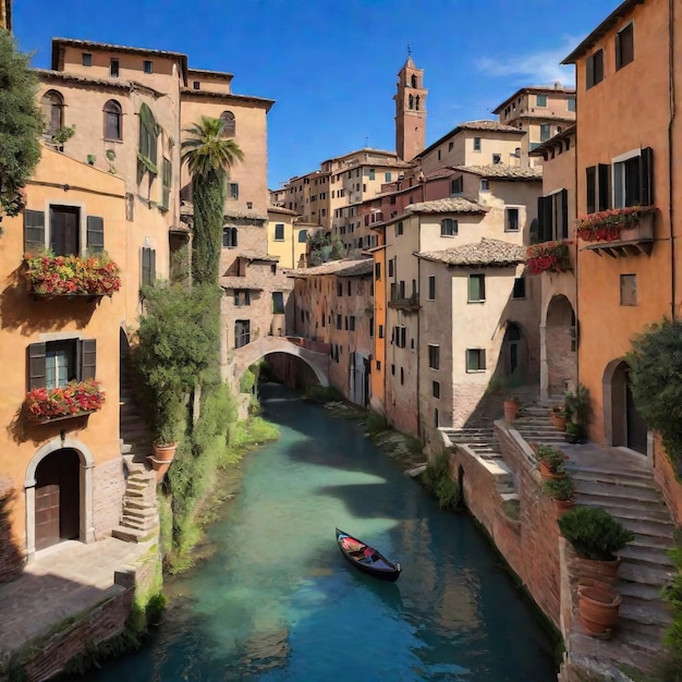 Photo old alley in the medieval village of san donato in poggio in the town of tavarnelle val di pesa