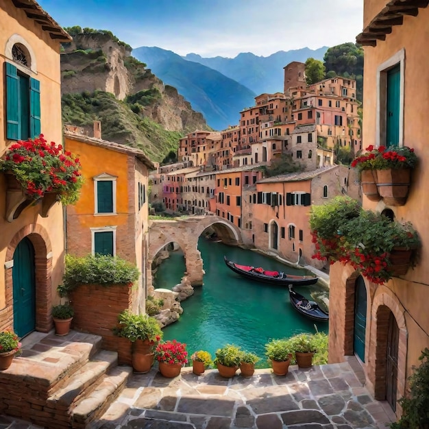 Photo old alley in the medieval village of san donato in poggio in the town of tavarnelle val di pesa