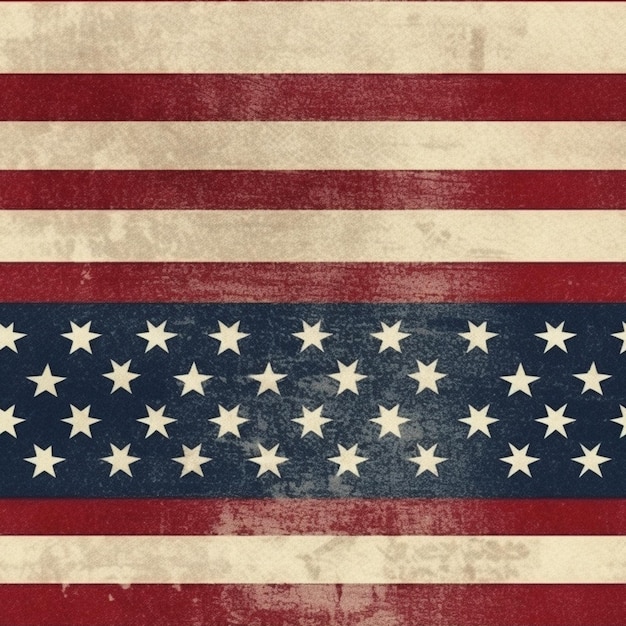 Photo an old american flag with stars on it generative ai