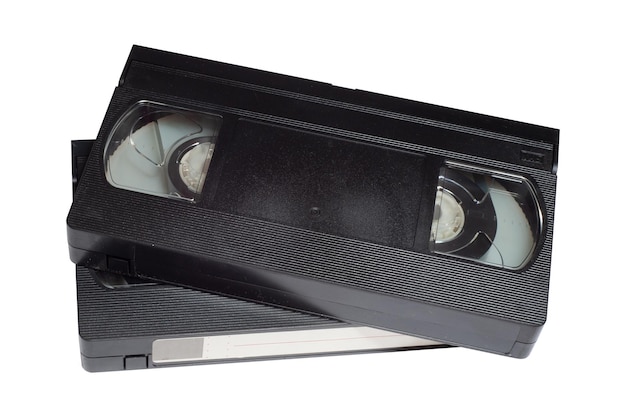 Фото Старая аналоговая кассета vhs. ностальгия по ретро. винтаж ушел в историю.