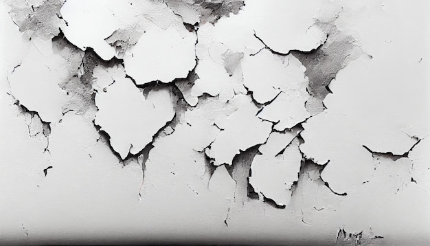 old ancient Black and white plaster cracked peeled peeling paint texture wall background wallpaper