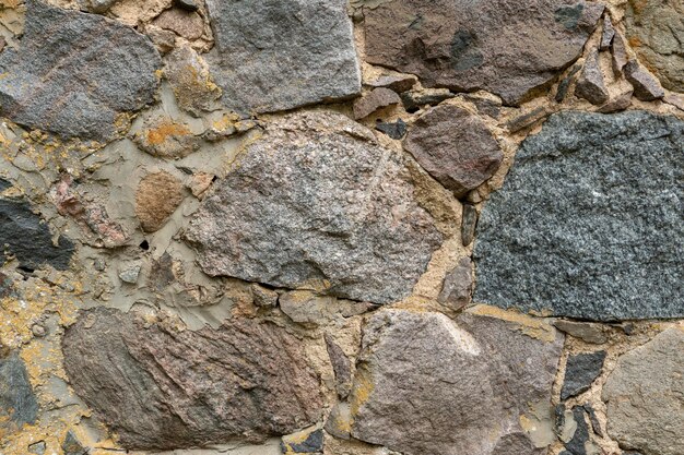 An old ancient wall of large stones Antique background Project and design of construction in the antique style