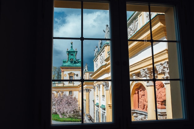 Photo old antique palace in warsaw wilanow poland