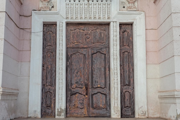 Foto vecchia architettura di edifici dell'ucraina sovietica