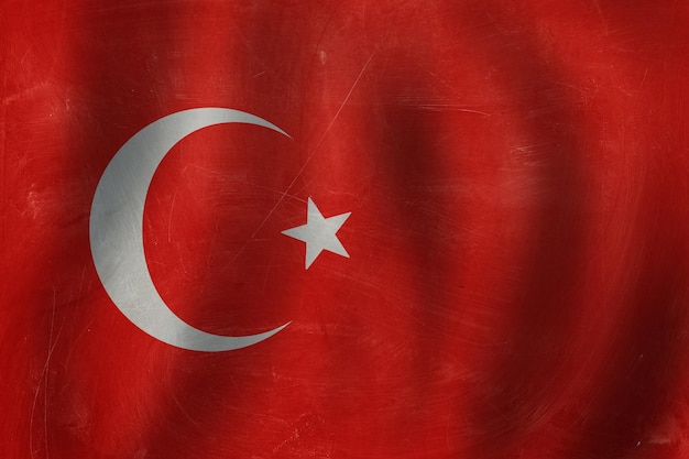 Old art flag background Travel in Turkey