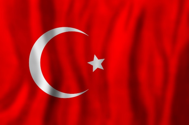 Old art flag background Travel in Turkey