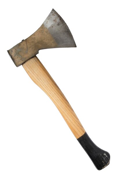 Old ax isolated