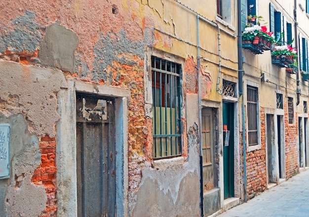 Old backstreet in Venice Italy