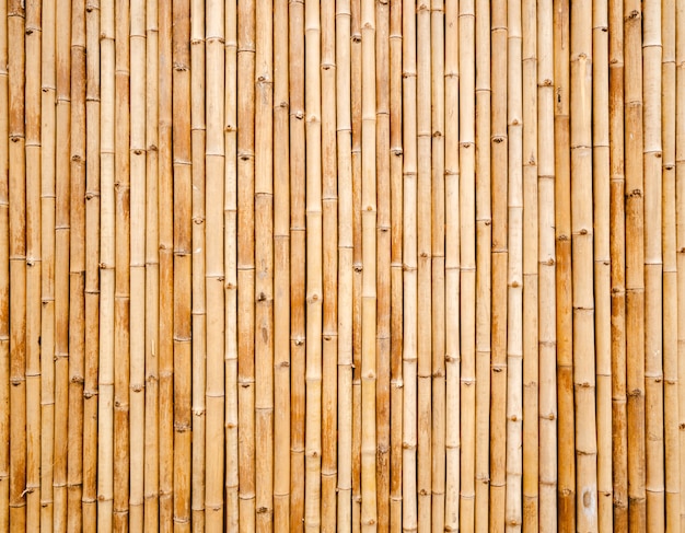 Photo old bamboo plank fence texture for background