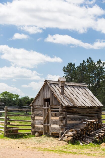 Old barn on midwest farm in the Summer.