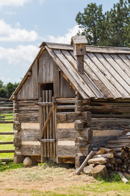 Old barn on midwest farm in the Summer.