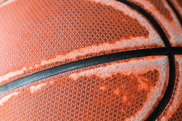 Photo old basketball close up