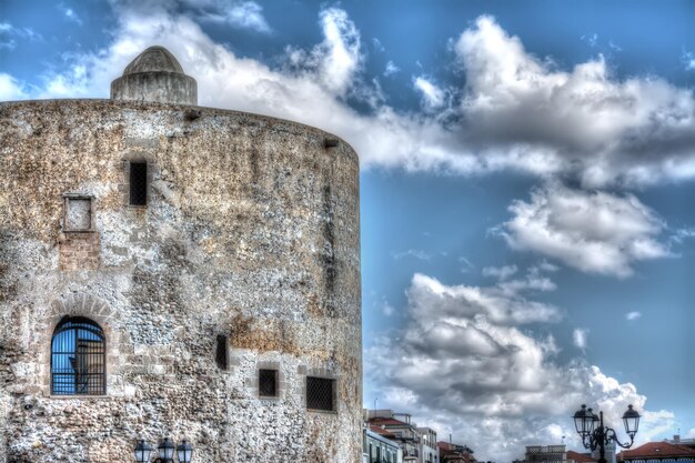 Old bastion in Alghero in hdr tone