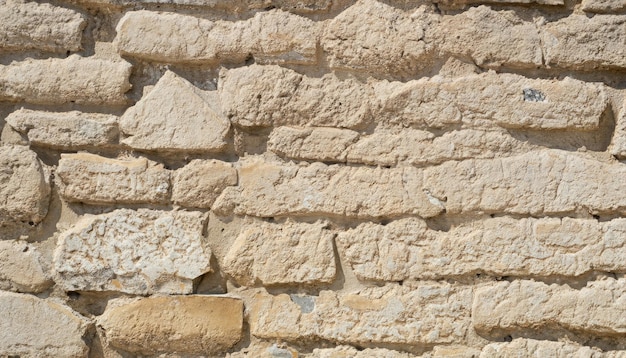 Old beige stone wall background texture