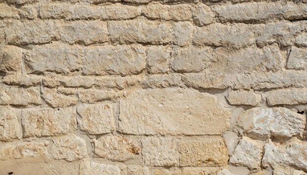 Photo old beige stone wall background texture