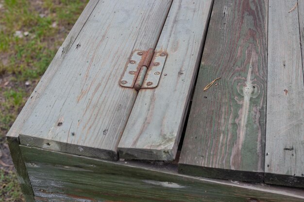 Old big shabby box Worn box with lid