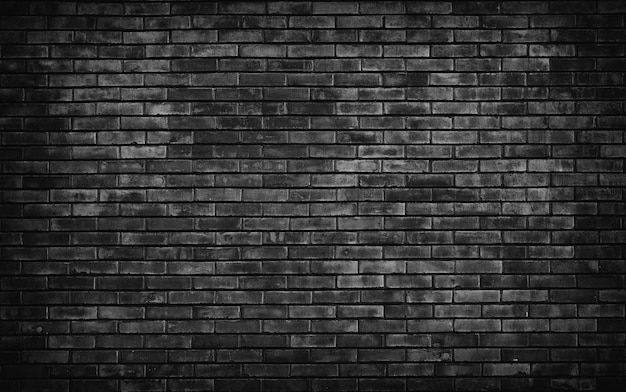 old black brick wall background